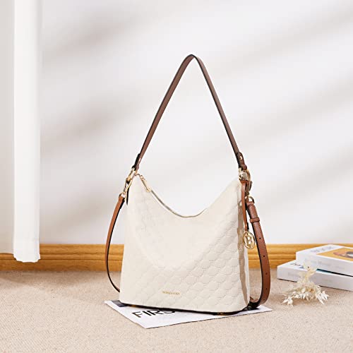 Bostanten Women Leather Handbag Designer Ladies Hobo Purses Shoulder Bags (Yh16 White) #TOP5