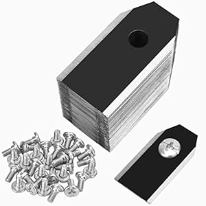 Titan Messer Klingen Set, 30 Stück Universal Mähroboter Ersatzmesser Ersatzklingen + 30 Schrauben für alle Husqvarna Automower Gardena Mähroboter, Rasenroboter Messerset (3g – 0,75mm), in Schwarz