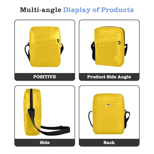 small messenger bag for men Small Crossbody Bags For Women women's crossbody handbags Adjustable Strap for outdoor sports outdoor sports- Gold Solid Color Pure Plain4