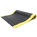 Bertech Anti Fatigue Vinyl Foam Floor Mat, 3' Wide x 8' Long x 3/8" Thick, Textured Pattern, Black w/Yellow Border (Made in USA)
