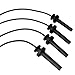 TRQ Ignition Coil and Spark Plug Kit 7 Piece Spark Plug Wire Set Iridium Spark Plugs Compatible with 2000-2002 Saturn SC2 SL2 2000-2001 SW2