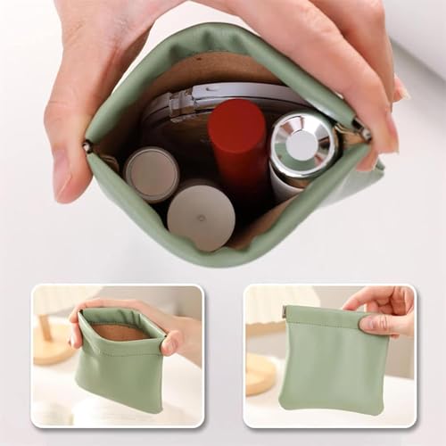 Pouchic - Personalized Snap Closure Leather Organizer Pouch - 4PCS Pouchic Leather Organizer, Onavee Organizers Pouch (Pink)3