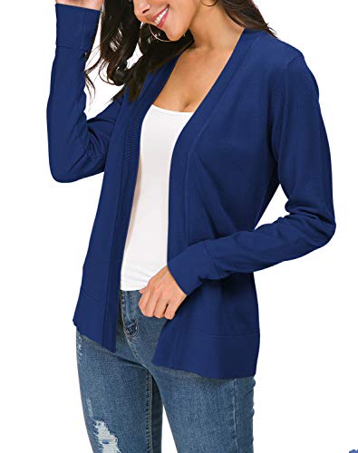 Image of EXCHIC Women's Long Sleeve Open Front Cardigan Sweater Lightweight Casual Knit Sweaters