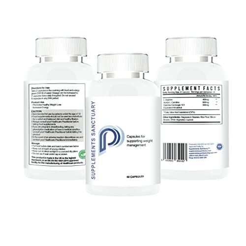 Prima - Weight Management/Fat Burn Blend - 60 Capsules-Fat Burning Formula, L-Carnitine/L-Arginine/Garcinia Cambogia 10:1 Wholefruit