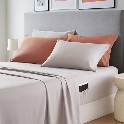 Regency Heights Stylish Three-Tone Printed King Size Comforter Set, Bed in a Bag 9-piece Bedding Set, Ultra-Soft Microfiber Comforter and Sheets Set, Warm and Cozy for All Seasons, Terracotta Blush by Regency Heights - Used condition - Image 5