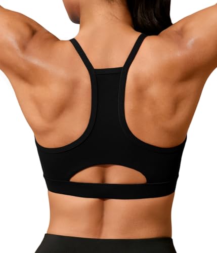 Aoysky Soft Racerback Sports Bra Crop Top