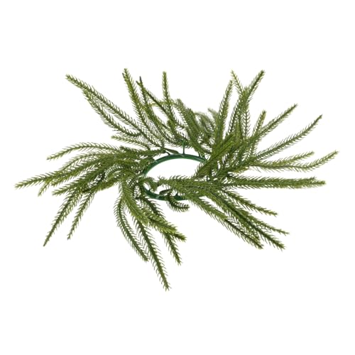 Cabilock Artificial Norfolk Pine Candle Ring Wreath Pine Garland for Holiday Table Decor Realistic Design for Christmas and Wedding Centerpieces