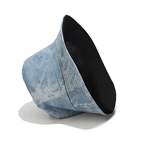 Xyiyi Denim Blue Bucket Hat Trendy Jean Fishing Hats For Women, Reversible Double-Side-Wear #TOP3