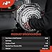 A-Premium Clutch Flywheel Compatible with Chevrolet S10 1988-1993, S10 Blazer 1989 & GMC S15 1988-1990, Sonoma 1991-1993 & Isuzu Rodeo 1991-1992, 2.8L 3.1L, Manual Trans., 6 Bolt Holes, 148 Teeth