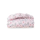 Berkshire Blanket Peanuts® Fitted Sheet King Size, Cute Character Snoopy Microfiber Sheet with Deep Pocket, Soft and Breathable, Mini Peanuts Poses and Hearts Blush