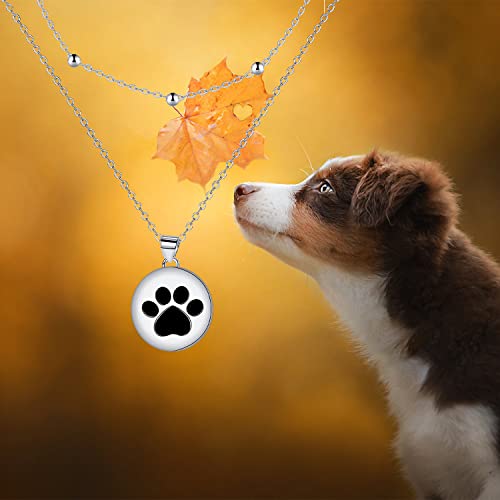 J.MUEN Hundepfote Geschenke 925 Sterling Silber Halskette Geburtstag Weihnachten Schmuck Geschenke für für Schwester Frauen Mädchen