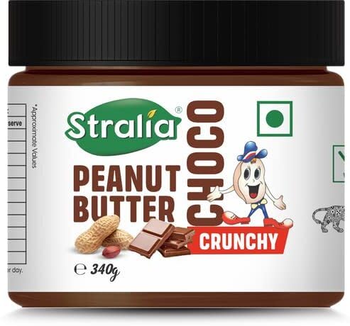 STRALIA Chocolate Crunchy Peanut Butter | Made by the Best Peanut Butter Expert | High Protein 25 g & Energy | Crunchy |Zero Trans Fat | Zero Cholesterol | Vitamin B3 | Pet Jar Packing | 340 gm (B0CJ9FZXTR) Amazon Price History, Amazon Price Tracker