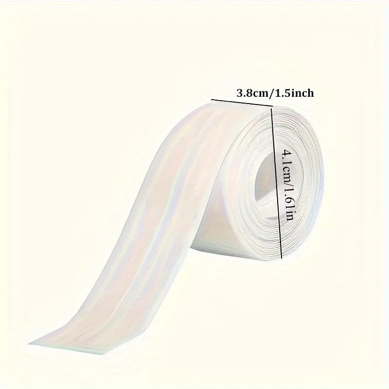 3.2m Self-Adhesive Toilet Caulking Strip, Bathroom Sealant Tape for Floor and Wall Edge Protection, White