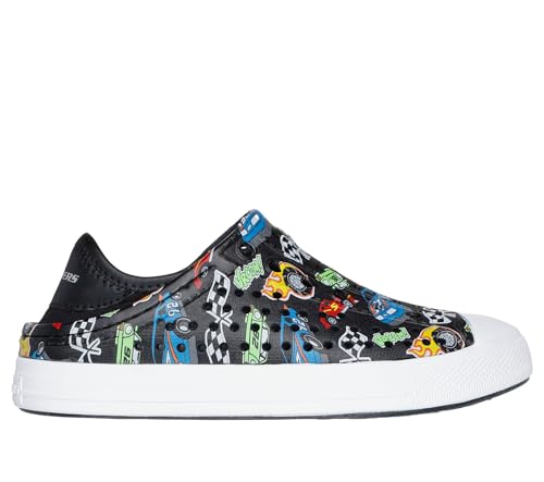 Skechers Kids Boys Guzman Steps EVA Sneaker, Charcoal/Black,