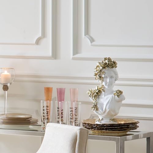 Busto Decorativo Dorado Floral de Resina Elegante Z Gallerie miniatura 5