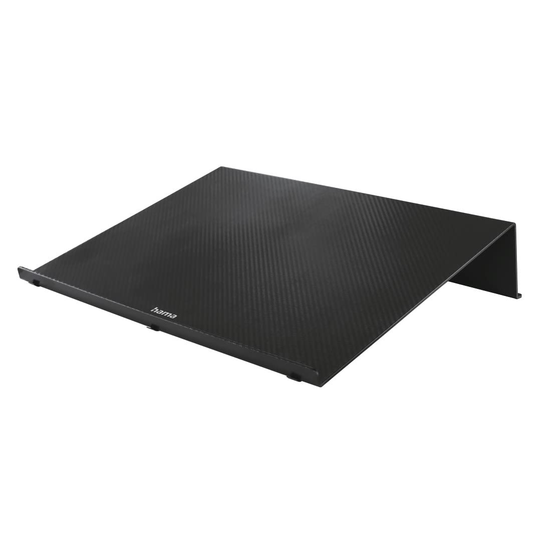 HAMA Supporto Fisso per Notebook in Simil Carbonio, Nero