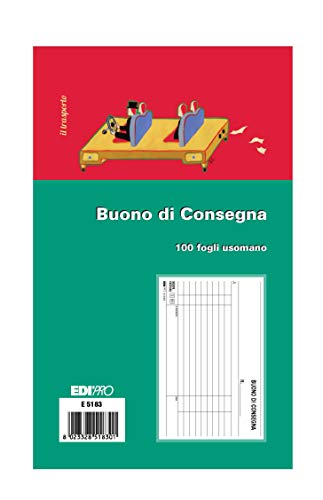 Edipro E5183 - Bloc de cupones de entrega, 100 hojas, uso a mano, 29,7 x 22 cm