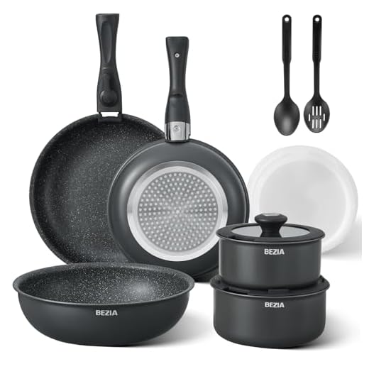 BEZIA Inductie Pannenset, Potten en Pannen Set 13-delig