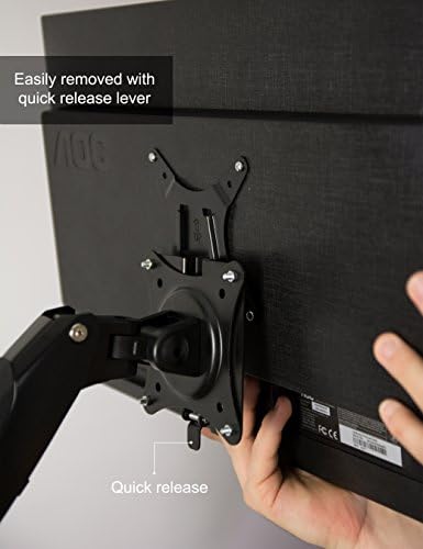 VIVO Adapter VESA Mount Quick Release Bracket Kit, Stand Attachment and Wall Mount Removable VESA Plate for Easy LCD Monitor and TV Screen Mounting, Stand-VAD2