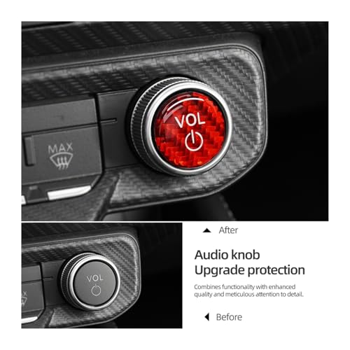 Autocollants bouton volume Mustang GT 2024-2025 pour protéger la console centrale carbone - 6