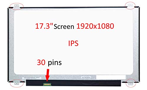 Image of 17.3 inch Screen Compatible for Dell G3 3779 Precision 7730 Inspiron 5770 0Y9WG,LP173WF4(SP)(F1), LTN173HL01-201,N173HCE-E31
