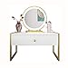 QXWJ Schlafzimmer Makeup, Kommoden Frauen Board Dressing Tischhocker Settwo- Stück Set, Vanity- Tischfenster Einfache Multifunktions-Gürtelschublade (Size : 60CM)