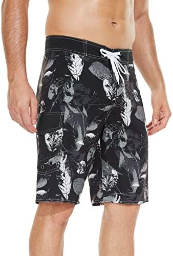 ELLEES Men's Swim Trunks with Liner Swim Mens Shorts Mesh Lining Bathing Suit Trendy Beach Board Shorts Summer Swimsuit