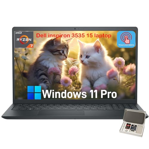Dell Inspiron 3535 15.6インチ タッチスクリーンノートパソコン。ビジネス学生用、64GB RAM、2TB SSD、Windows 11 Pro、AMD Ryzen 7 7730U、WVA LED FHDアンチグレアディスプレイ、テンキ
