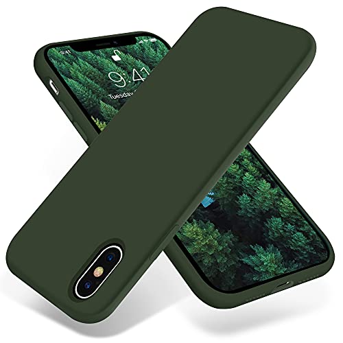 Otofly Liquid Silicone Gel Rubber Full Body Protection Shockproof Case For Iphone Xs/Iphone X，Anti-Scratch&Fingerprint Basic-Cases，Compatible With Iphone X/Iphone Xs 5.8 Inch (2018), (Clover) #TOP11