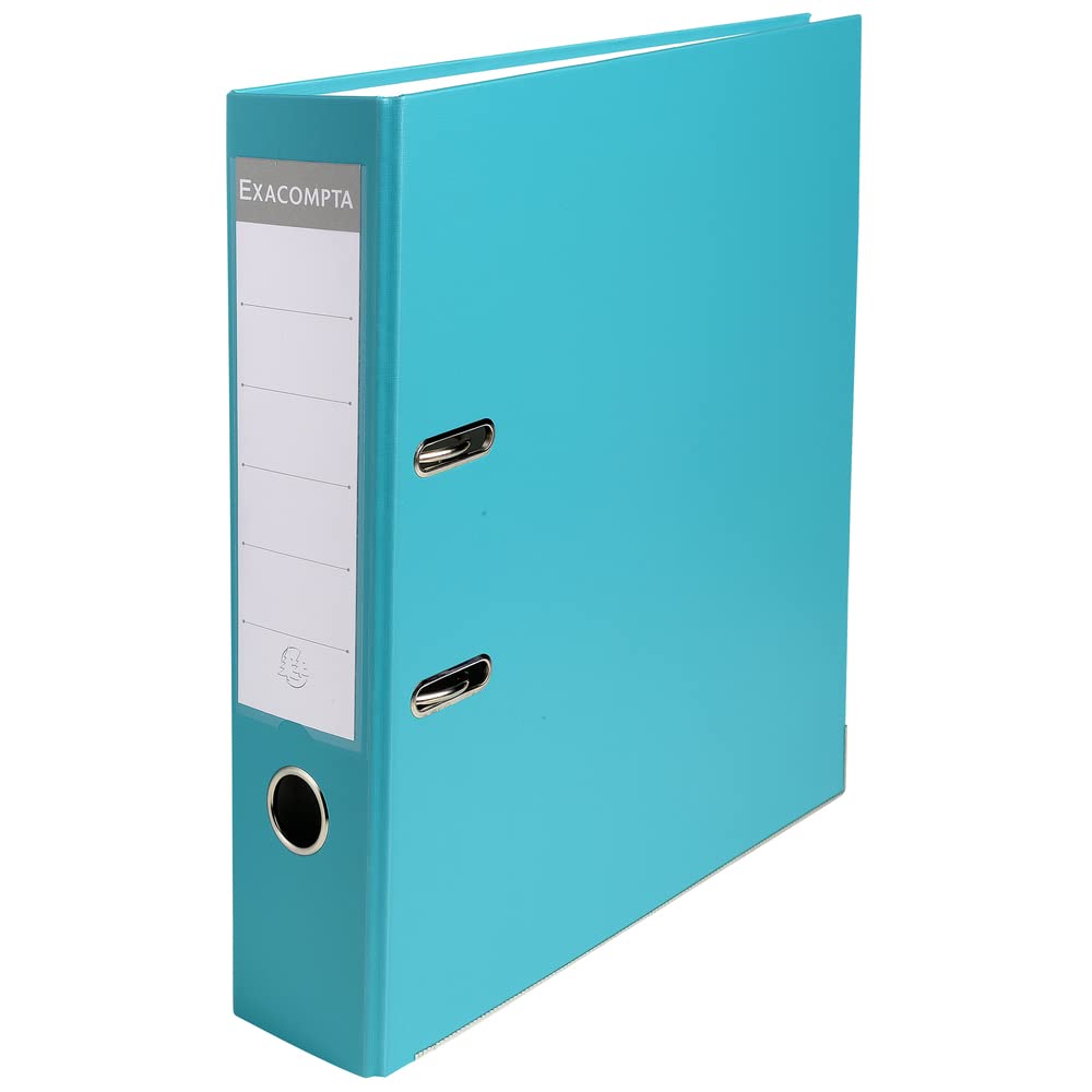 Exacompta - Réf. 918413B - Carton de 20 classeurs à levier A4 - Dos 75 mm - Mécanique 80 mm - Dimensions extérieures : 31,8 x 28,4 x 8 cm - Format à classer A4 - Coloris : Vert clair