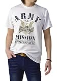 [FLAG ON CREW] (フラグオンクルー) 半袖 Tシャツ メンズ 半袖 吸汗速乾Tシャツ 空挺兵 陸軍兵 海兵隊 プリントt / D2K / M 陸軍兵ホワイト