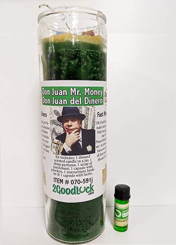 Victoria Rey Don Juan Mr. Money Dressed Candle Kit - Veladora Preparada Don Juan Del Dinero