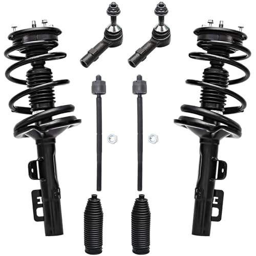 Image of Detroit Axle - Front Coil Spring Struts Tie Rod Suspension Kit for AWD 2005-2007 Five Hundred Montego - 8pc Set