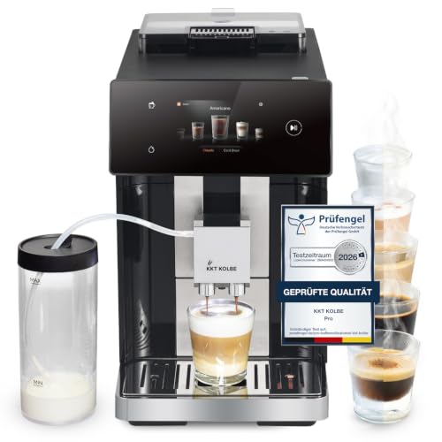 KKT KOLBE Pro Kaffeevollautomat mit Milchbehälter, Milchschaumdüse und Zubehör, 2 Tassen Funktion, 15 Bar, 7-stufiges Mahlwerk… – Ansicht 1
