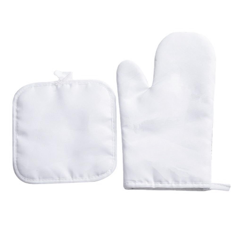 TsoLay Set di Forno Vergini di Sublimazione e Tampone di Vaso Vergine di Sublimazione per Accessori da Sala da Pranzo Cucina Fai da te 4 Pezzi