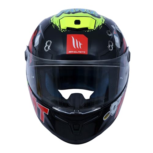 Image of MT Helmets Hummer B Bang Baby - DOT, ISI & ECE Certified Full Face Helmet, Polycarbonate Shell, Dual‑Density EPS, Pinlock‑Ready, Micrometric Fastener