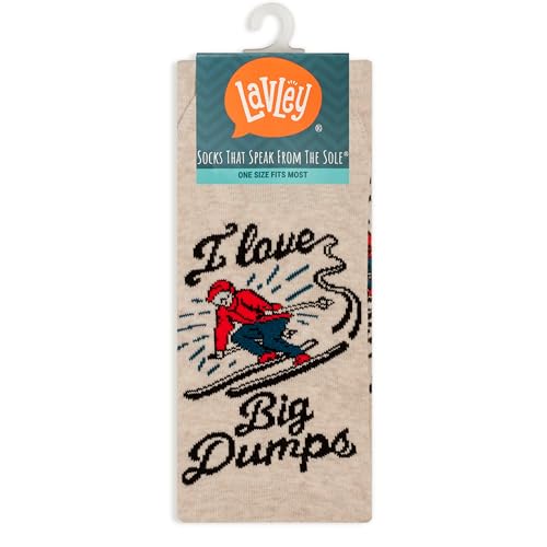 Lavley I Love Big Dumps Socks - Funny Gift for Skiers and Snowboarders - One Size for Men and Women