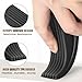 Crosize 5 Pack Door Stoppers for Bottom of Door, Premium Rubber Door Stops, Sturdy Wedge for Carpet, Tile, Concrete, Wood, Door Holder for Heavy Duty Door, Black