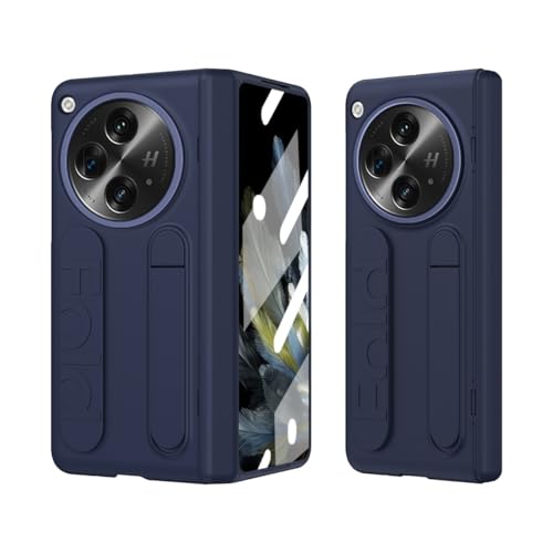 Coque Oppo Find N3 élégante bleu nuit avec dragonne et protection écran