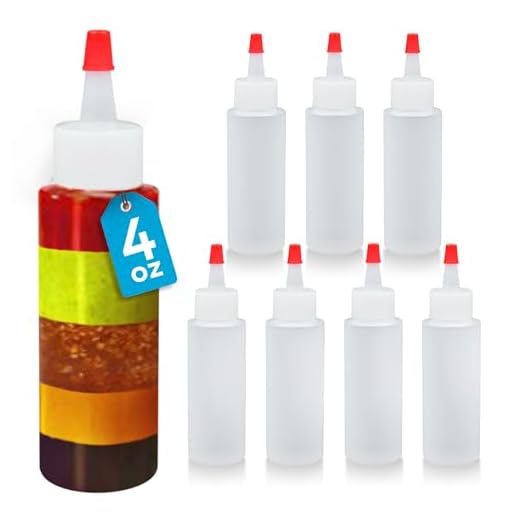 IMPRESA 8-Pack of 4 Oz Plastic Small Squeeze Bottles and Caps - BPA-Free, Latex-Free, Food-Grade - Great for Icing, Cookie Decorating, Sauces, Condiments, Arts and Crafts and More!