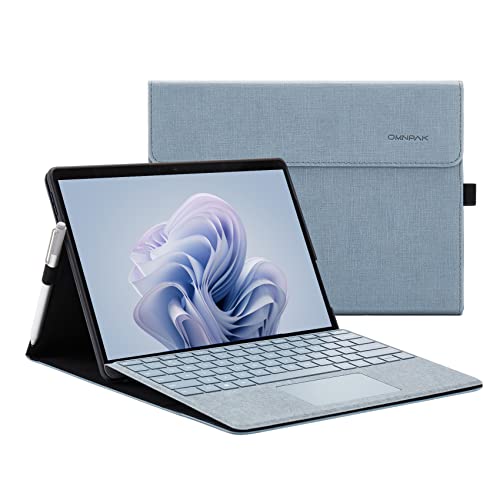 Omnpak Microsoft Surface Pro 11 / Surface Pro 10 (2024) / Surface Pro 9(2022) ケース マイクロソフト 専用保護カバー 表面内蔵保護 多視角 スタンド キーボードを収納可能軽量 薄