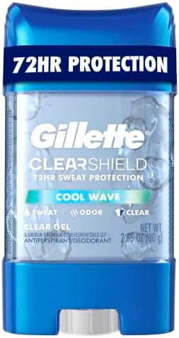 Gillette Cool Wave Clear Gel Mens Antiperspirant and Deodorant 2.85 oz