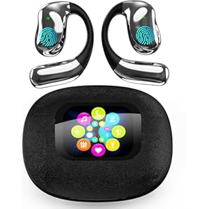 AI Language Translator Earbuds 144 Languages 8 Offline Modes OWS Touchscreen HD Sound iOS Android Compatible Long Battery Life Ideal for Travel Business Black