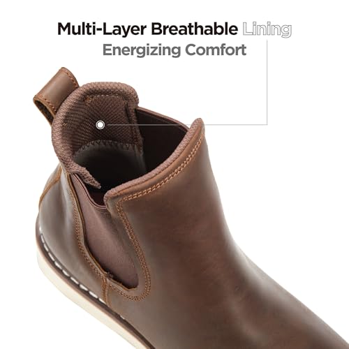 Image of SUREWAY Men's 6 Inch Slip On Chelsea Work Boots | GoodyearWelt,Genuine Leather,EH-rated,Slip Resistant Wedge Sole