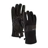 Spyder Mens Water Resistant Sweater Fleece Winter Glove, Black, L
