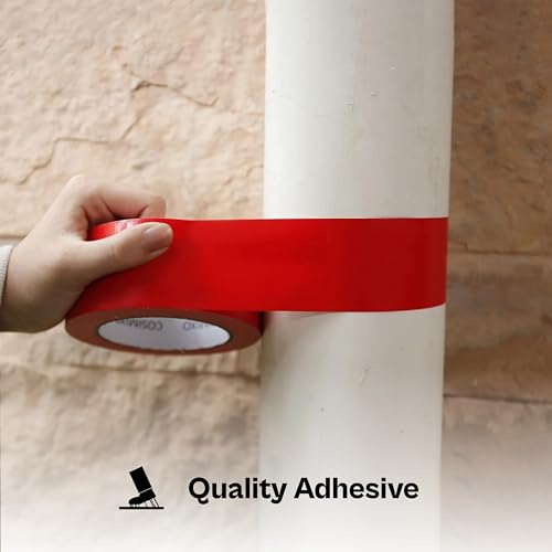 Image of PSBM Red Duct Tape, 48 Rolls, 9 Mil Thick, 2 Inch Wide, 60 Yards Per Roll, Total 2880 Yards, Heavy Duty, Waterproof, All-Weather, Perfect for Repairs, Patching, Bundling & Sealing