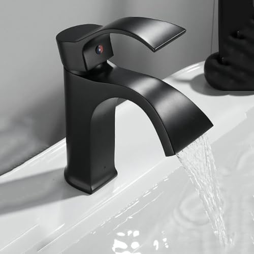 Grifos para lavabo de agua fría y caliente con diseño moderno en cascada para el baño 7