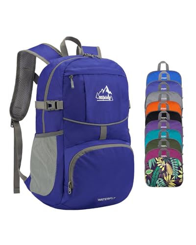 WATERFLY 25L Foldable Waterproof Daypack Backpack Dark Blue