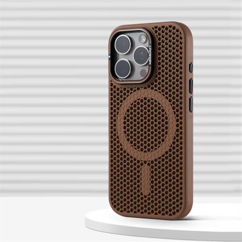 Coque iPhone 17 Air Or à grille alvéolée pour le streaming et le quotidien