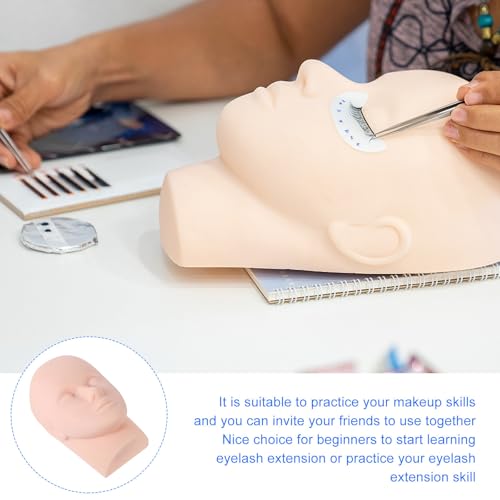 Cabeza de maniquí de silicona para perfeccionar visajismo y colocación de pestañas pelo a pelo 3